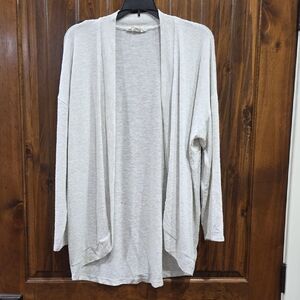 Hippie Rose Light Gray Open Front Cardigan